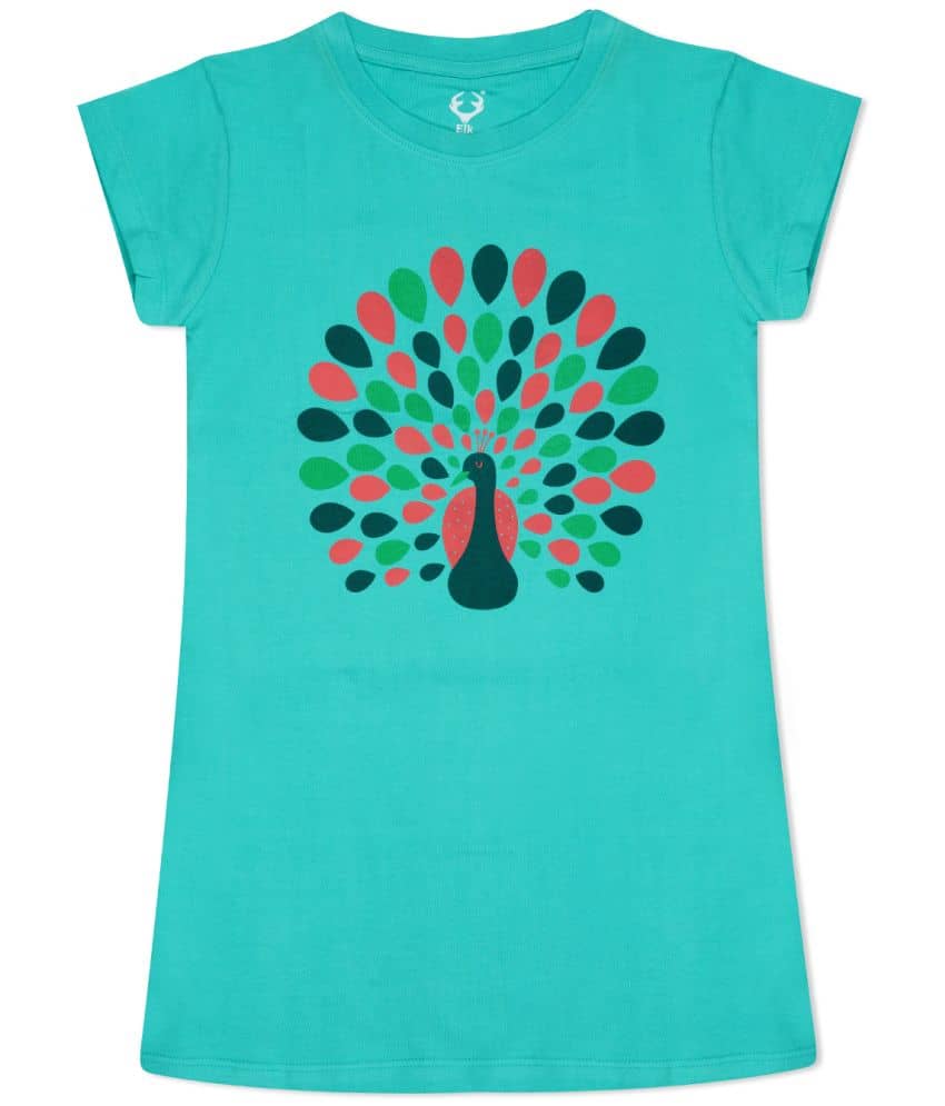 E1K Pack of 1 Girls Cotton T-Shirt ( Green )