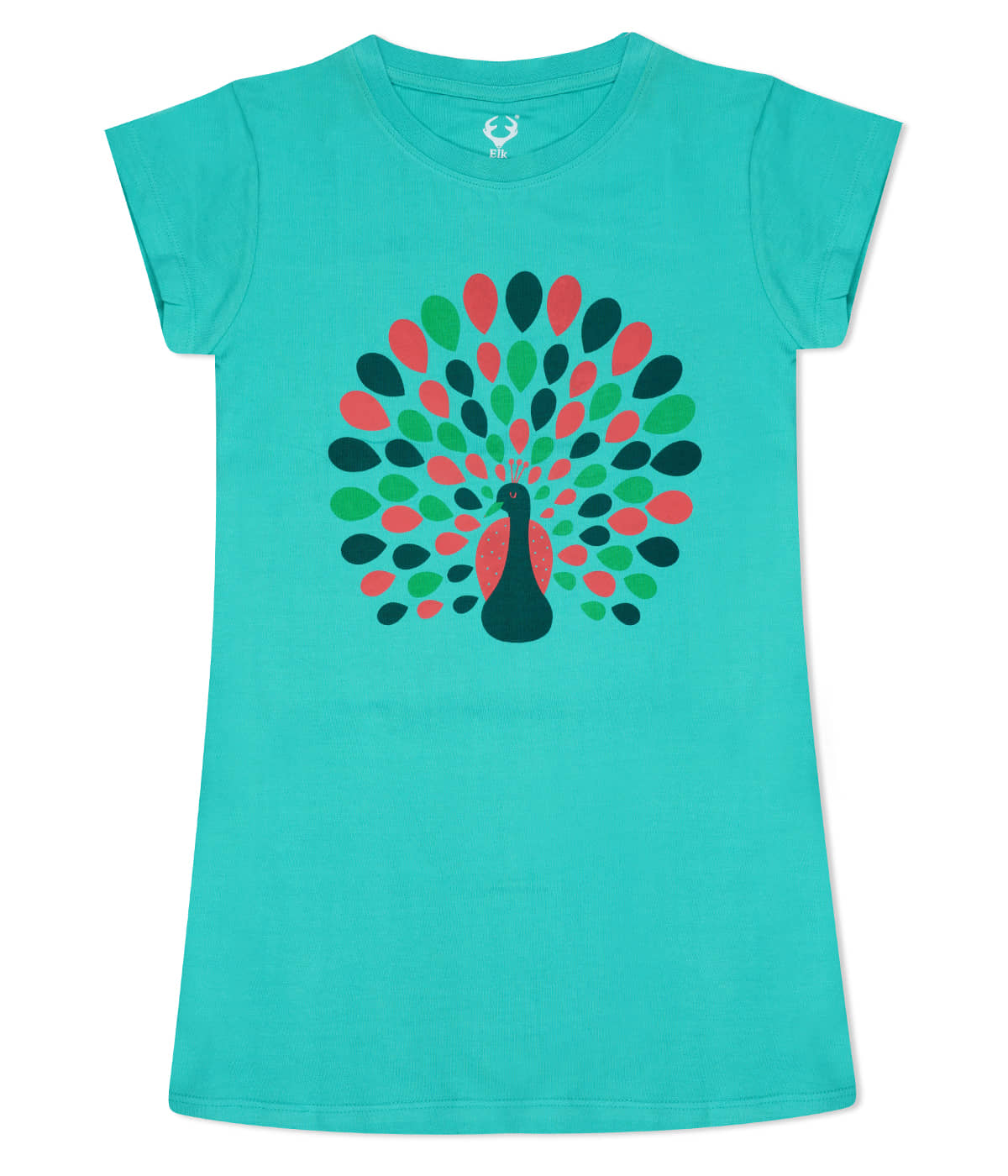 E1K Pack of 1 Girls Cotton T-Shirt ( Green )