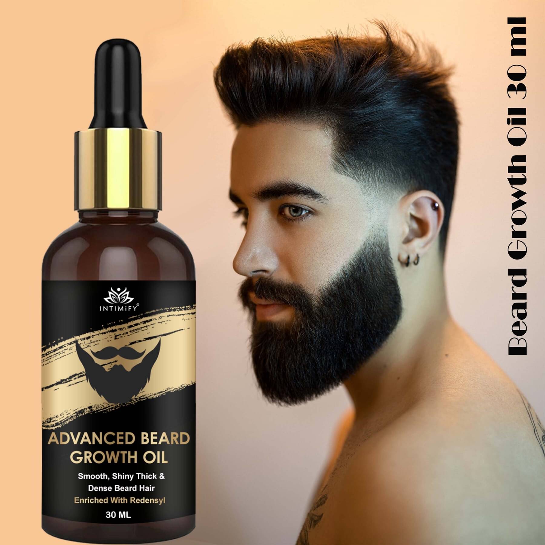     			Intimify Advanced Beard Growth Oil, for hair beard oil, much beard oil, anti greying beard oil, 30 ml