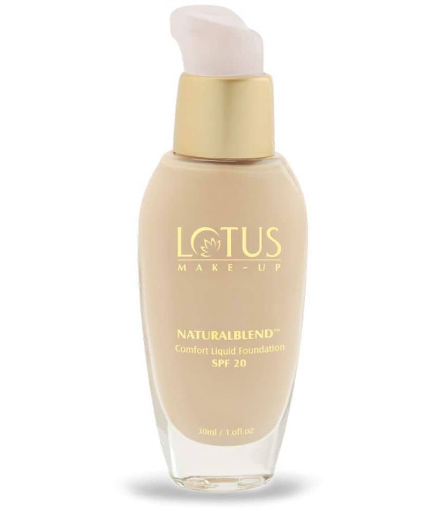Lotus Make,Up Natural Blend Comfort Liquid Foundation 330 Soft Cameo,Oily \Dry Spf 20, 30Ml