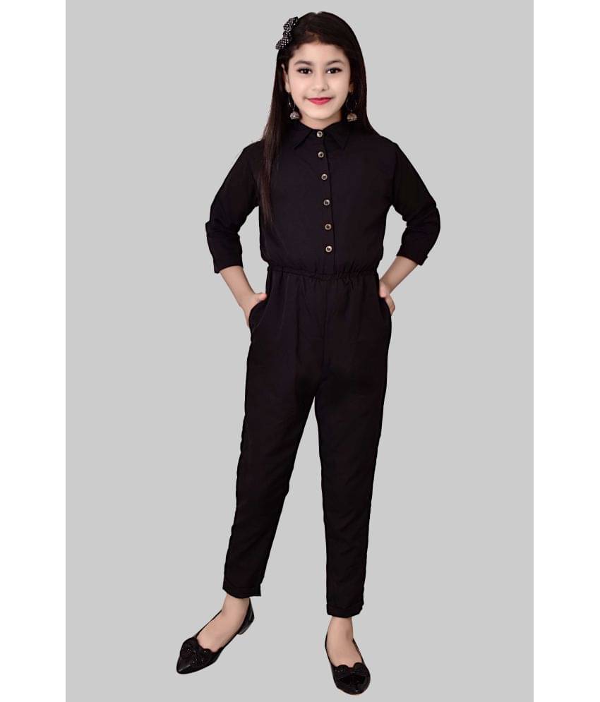     			Arshia Fashions Girls Crepe Jumpsuit ( Pack of 1 , Black )