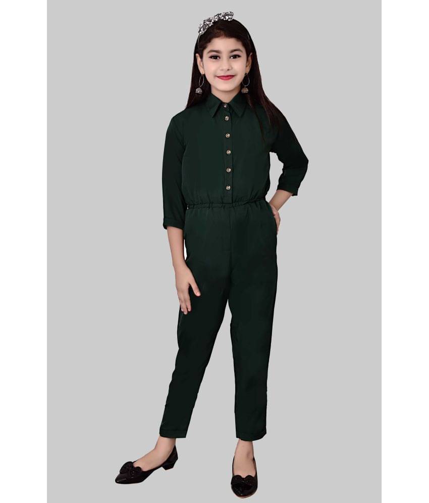     			Arshia Fashions Girls Crepe Jumpsuit ( Pack of 1 , Green )