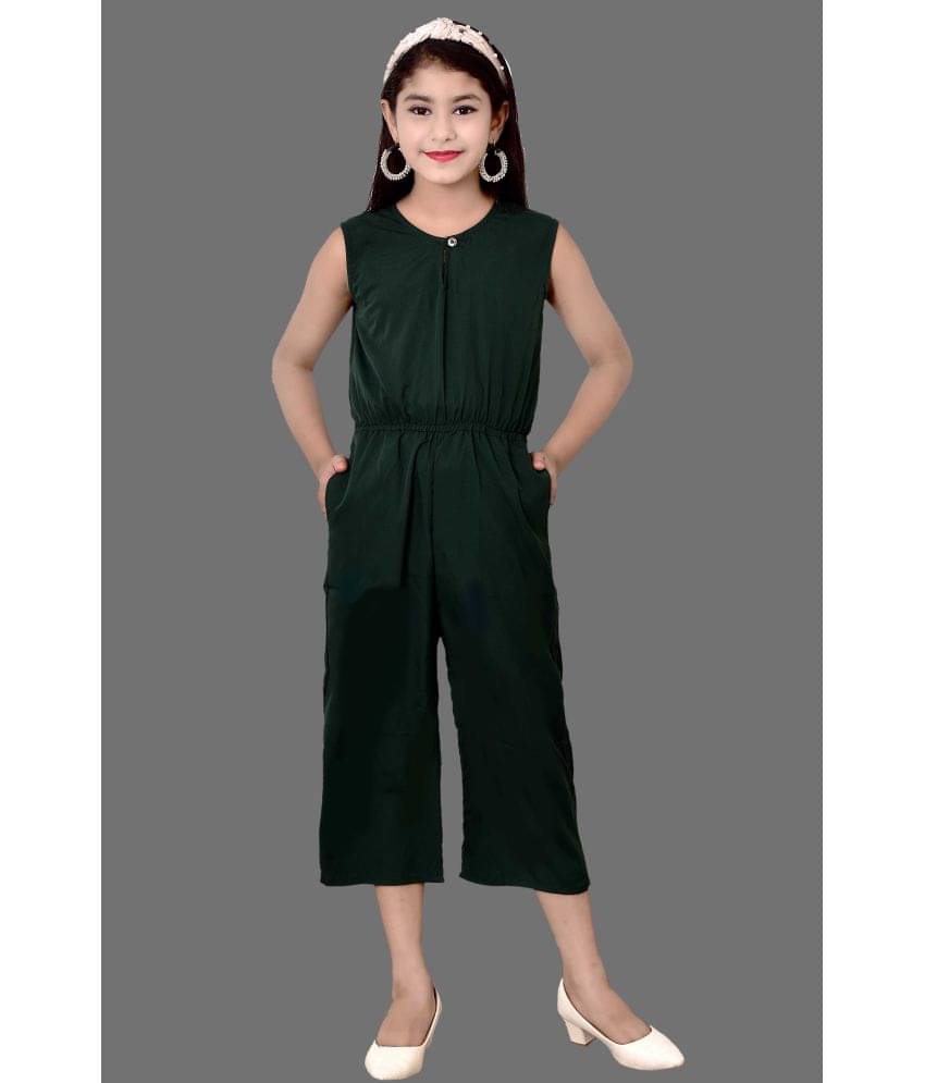     			Arshia Fashions Girls Crepe Jumpsuit ( Pack of 1 , Green )