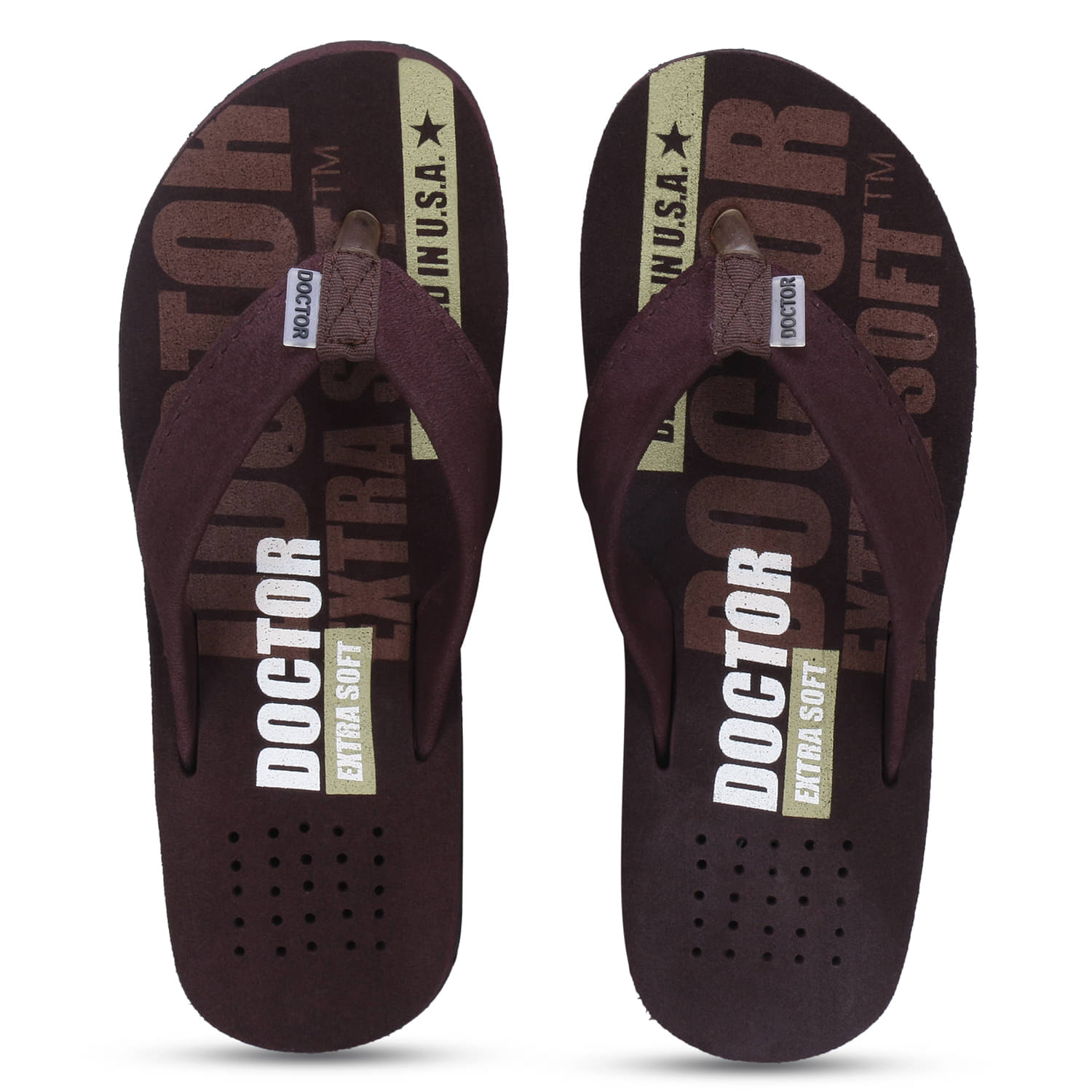     			DOCTOR EXTRA SOFT - Brown Men's Thong Flip Flop
