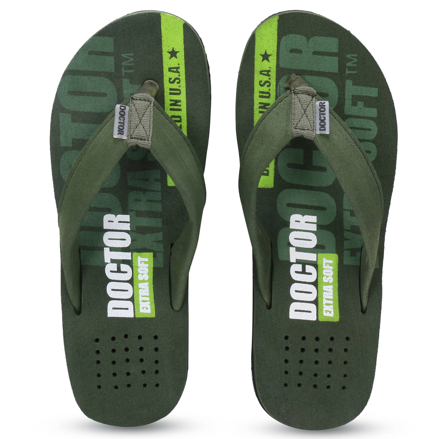     			DOCTOR EXTRA SOFT - Olive Men's Thong Flip Flop