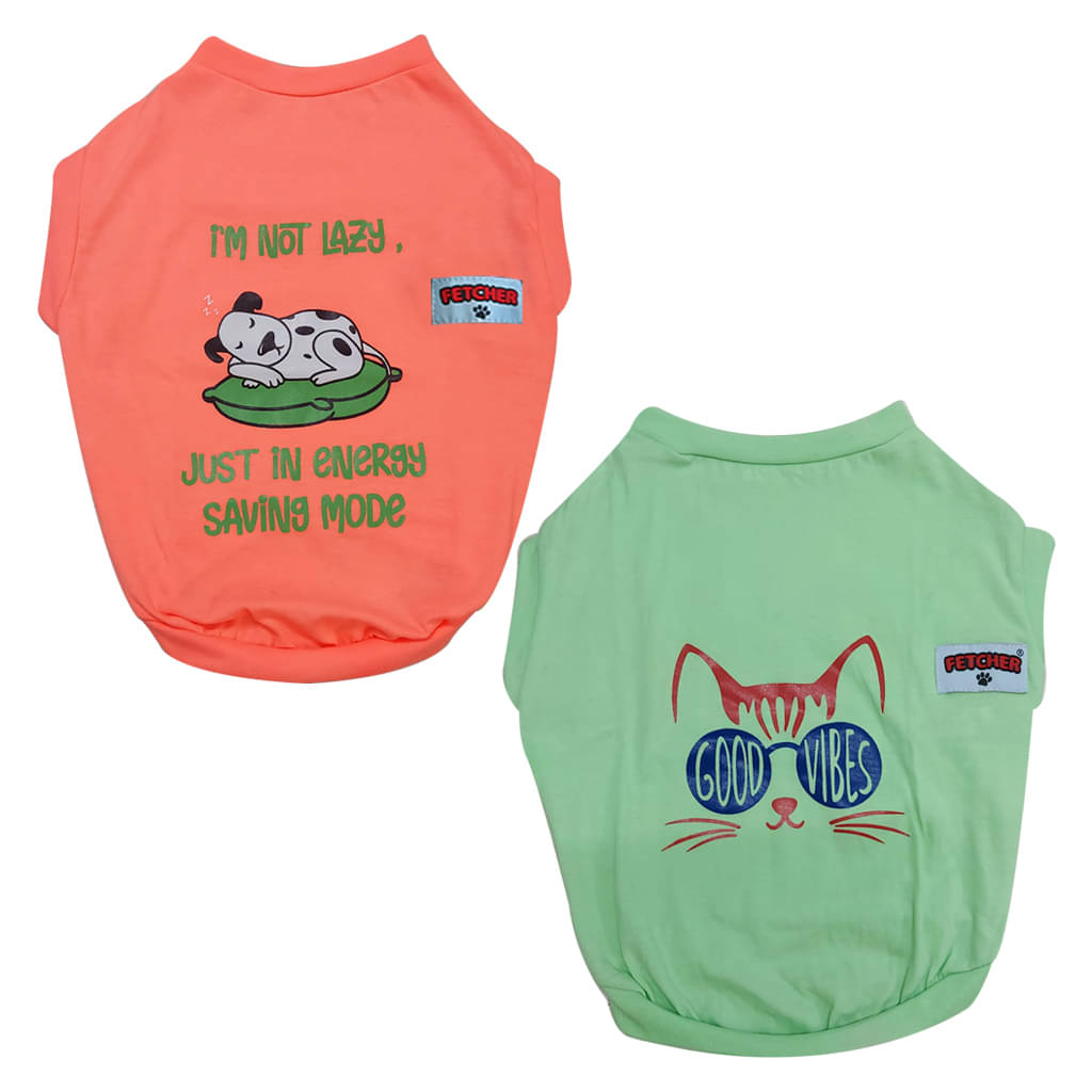 FETCHER - Multicolor Cotton Dog Size 10 T-Shirt FETCHER - Multicolor Cotton Dog Size 10 T-Shirt