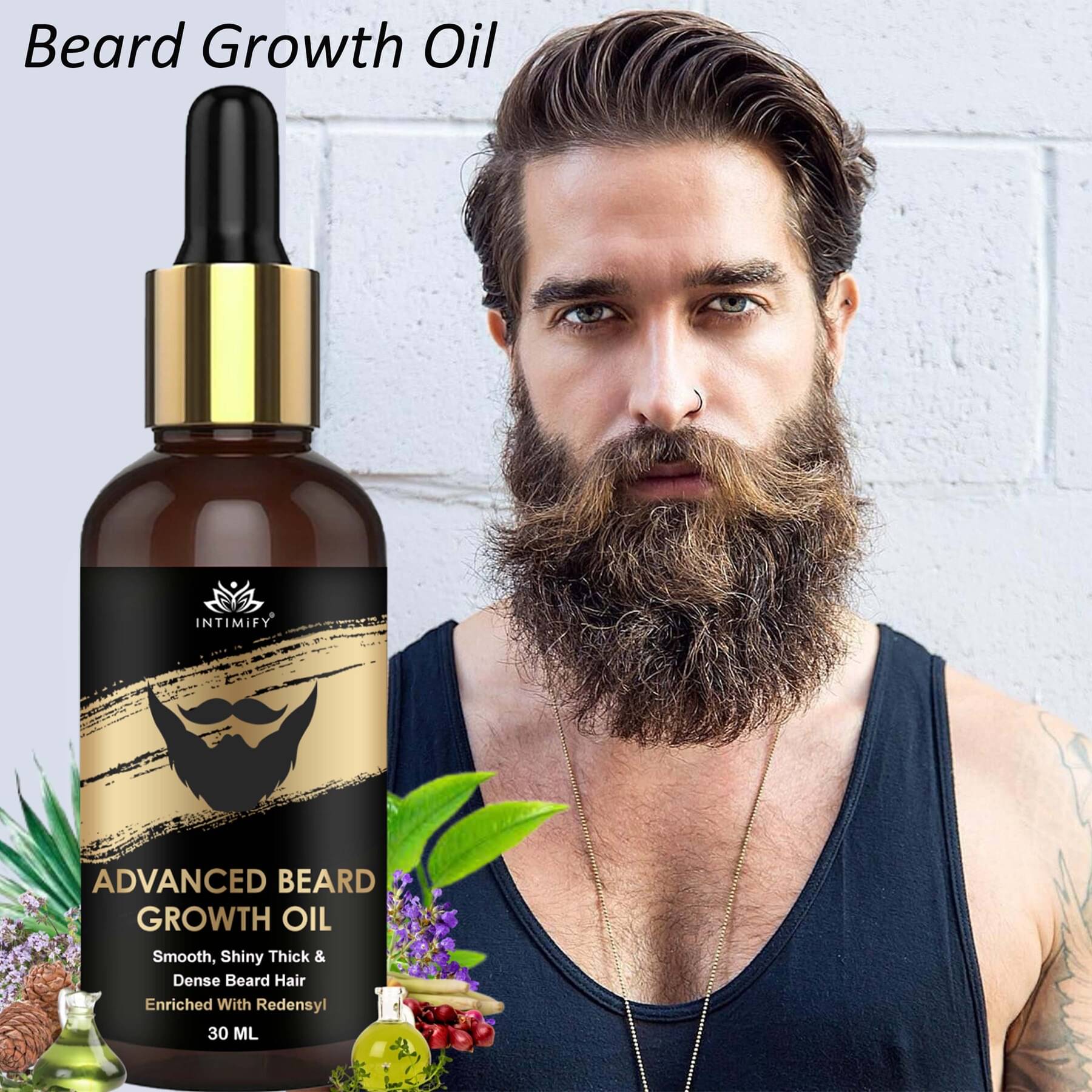 Intimify Advanced Beard Growth Oil, beard growth, beard growth oil, 30 ml Intimify Advanced Beard Growth Oil, beard growth, beard growth oil, 30 ml