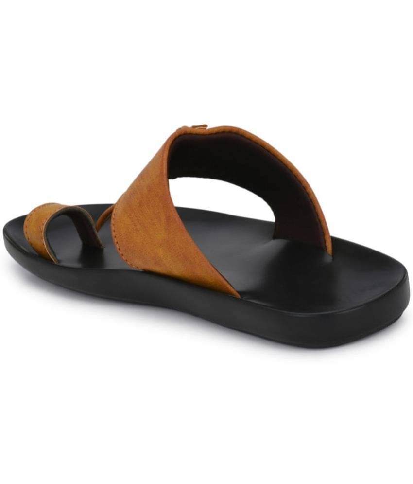 Leeport - Beige Men's Leather Slipper - Image 5