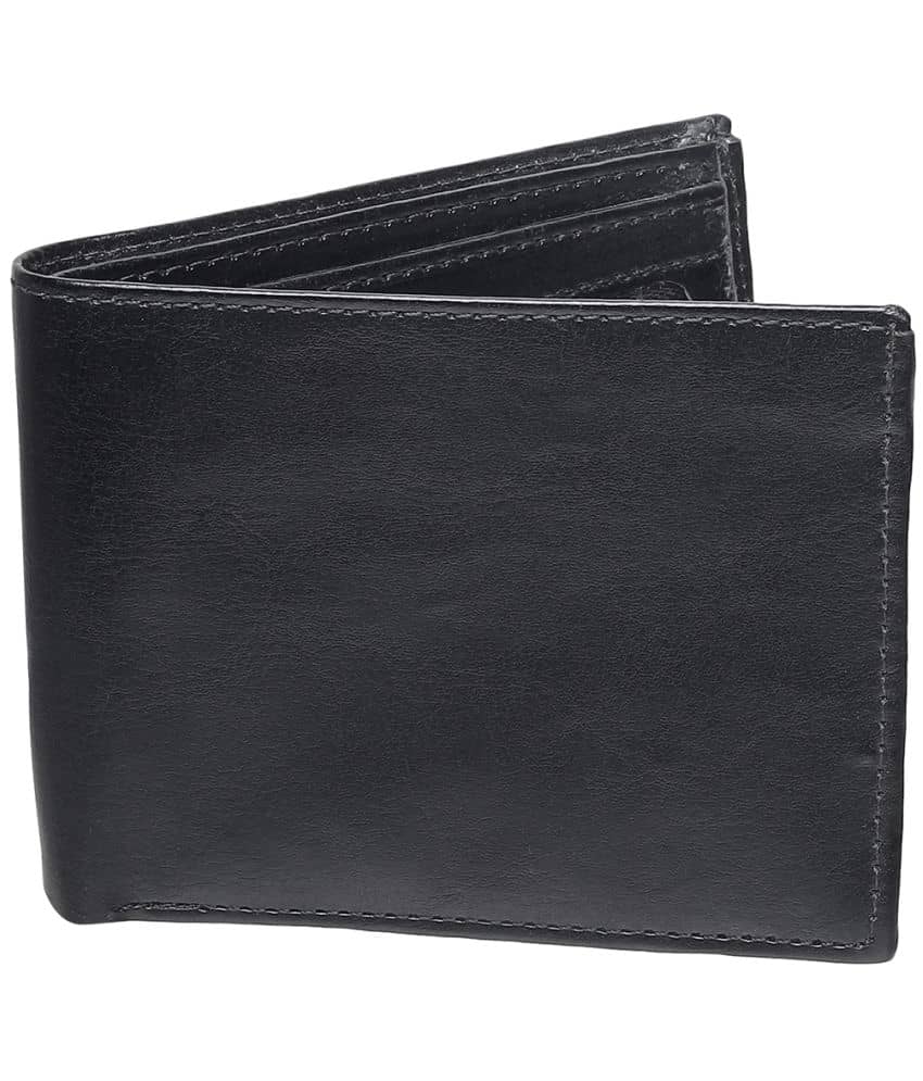 Loopa - Black Leather Men's Two Fold Wallet ( Pack of 1 ) - Handbags | Buy online on ZillyBuy
