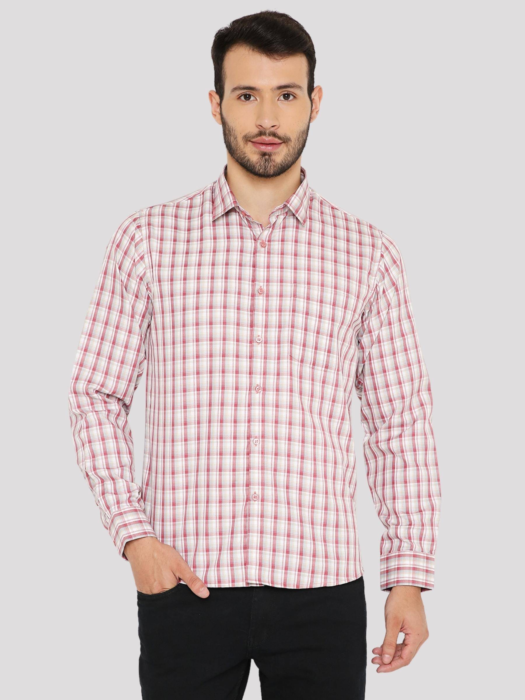     			Maharaja - Red Polyester Blend Slim Fit Men's Formal Shirt ( Pack of 1 )