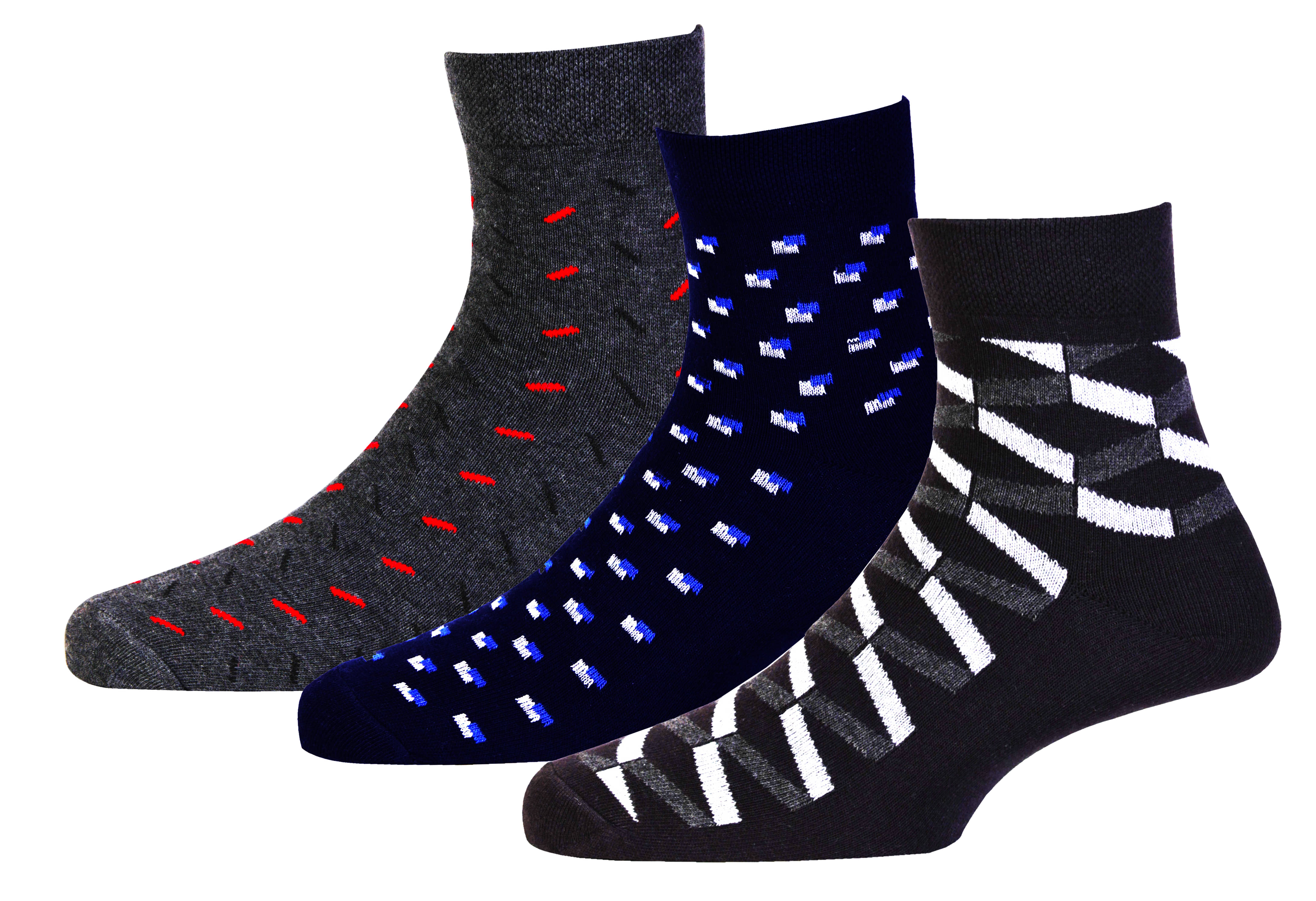     			RC. ROYAL CLASS - Cotton Men's Printed Multicolor Ankle Length Socks ( Pack of 3 )