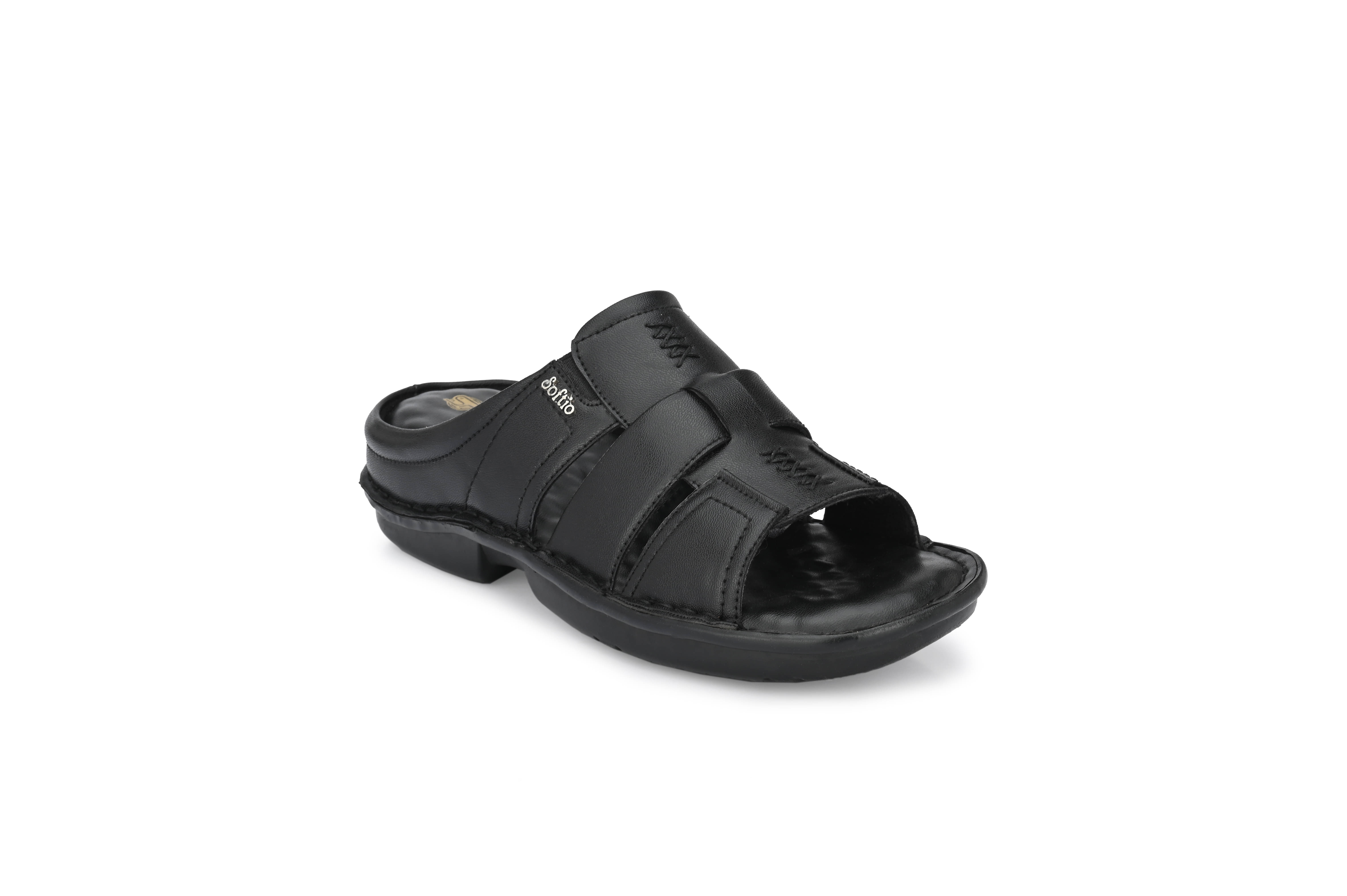     			softio - Black Men's Sandals