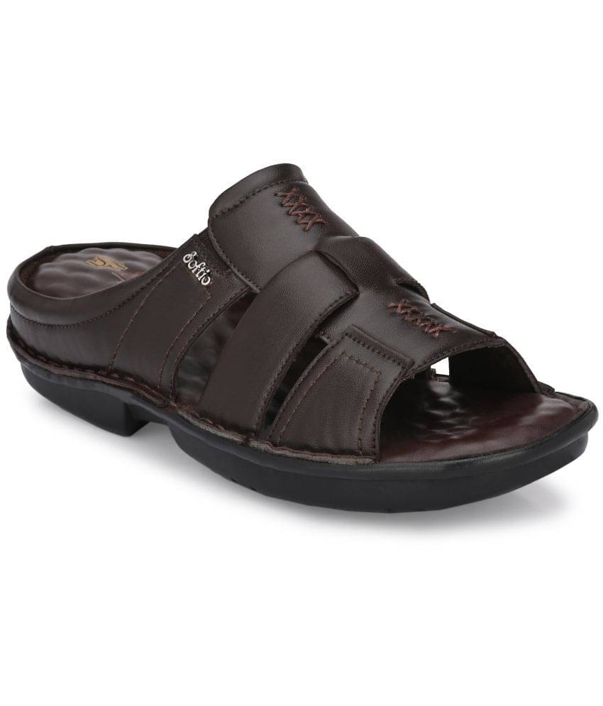     			softio - Brown Men's Sandals