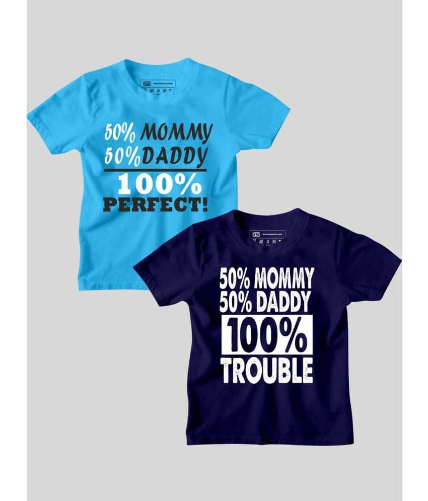     			Be Awara Pack of 2 Boys Cotton T-Shirt ( Blue )