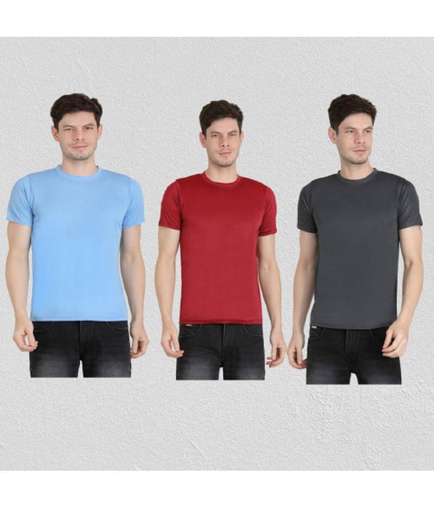     			Ben Toi Pack of 3 Polyester Regular Fit Men's T-Shirt ( Grey )