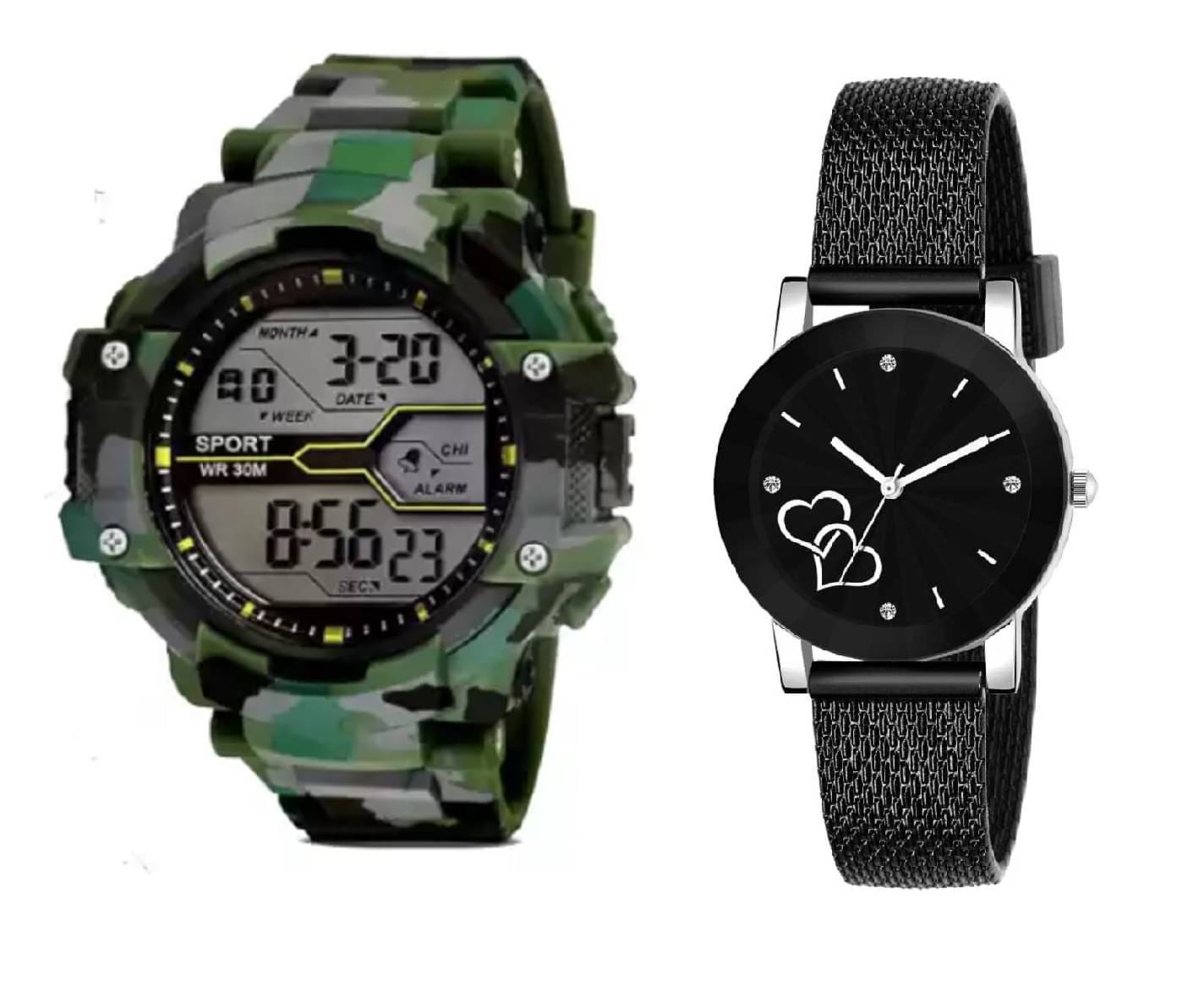     			Cosmic - Multicolor PU Digital Men's Watch