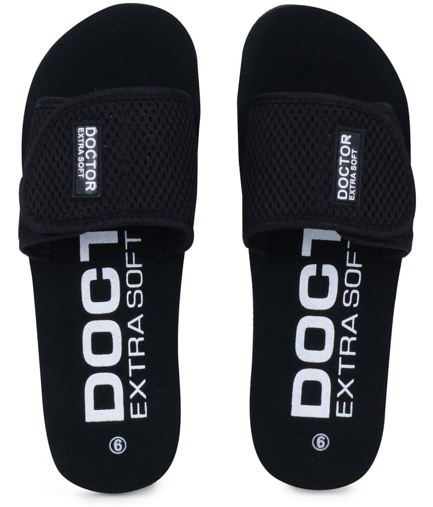     			DOCTOR EXTRA SOFT - Black Women's Slide Flip Flop