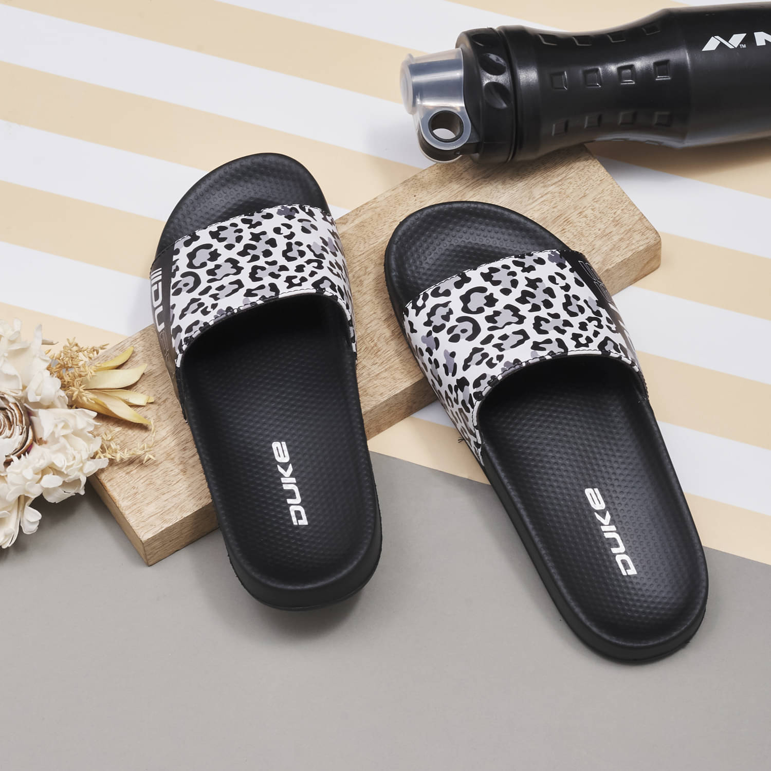 Duke - Black Women's Slide Flip Flop     			Duke - Black Women's Slide Flip Flop