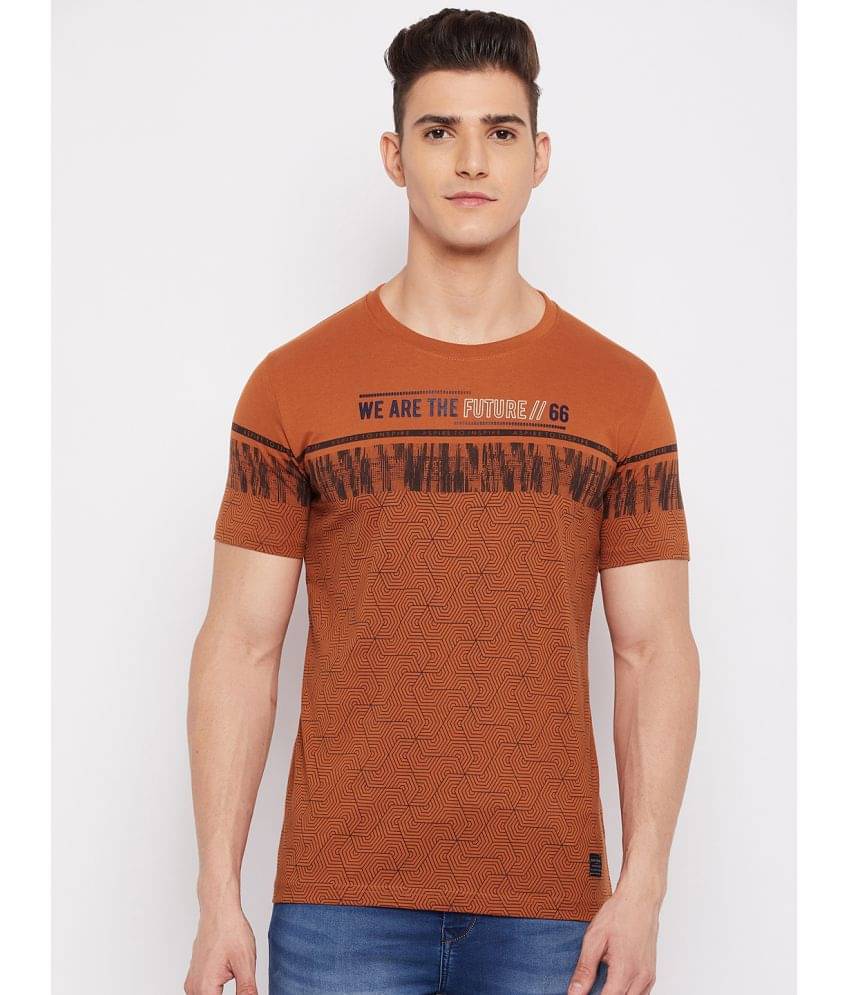 Duke - Brown Cotton Blend Slim Fit Men's T-Shirt ( Pack of 1 ) Duke - Brown Cotton Blend Slim Fit Men's T-Shirt ( Pack of 1 )