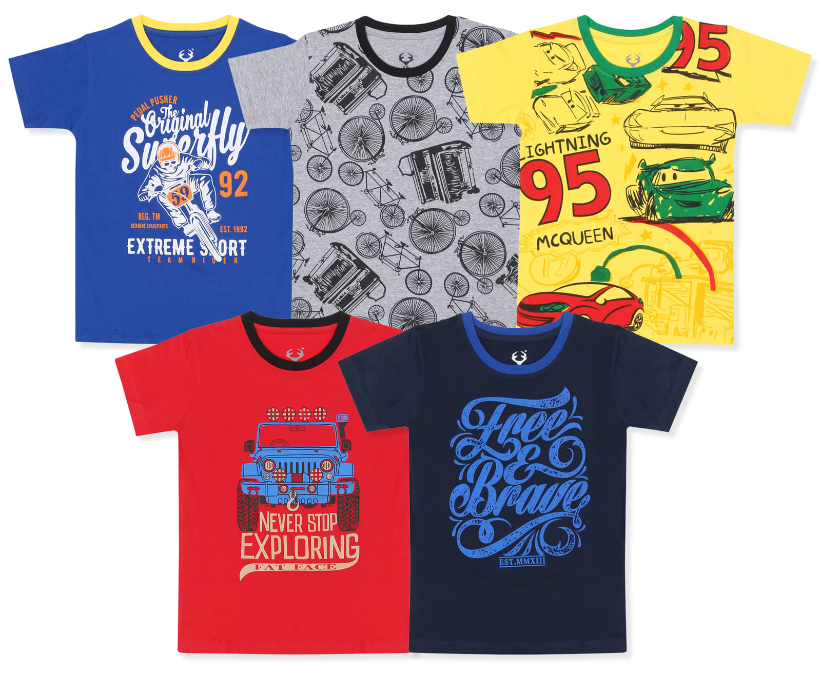     			E1K Pack of 1 Boys Cotton T-Shirt ( Multicolor )