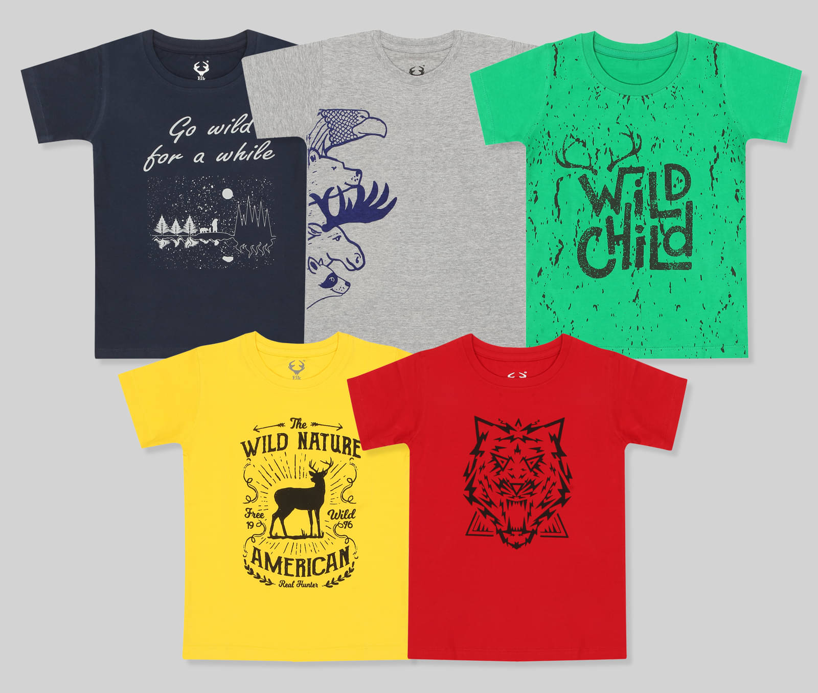     			E1K Pack of 1 Boys Cotton T-Shirt ( Multicolor )