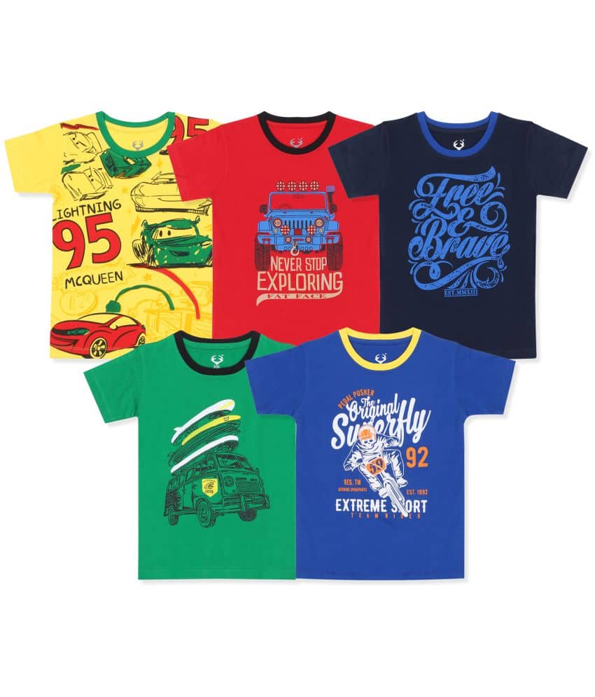 E1K Pack of 1 Boys Cotton T-Shirt ( Multicolor )