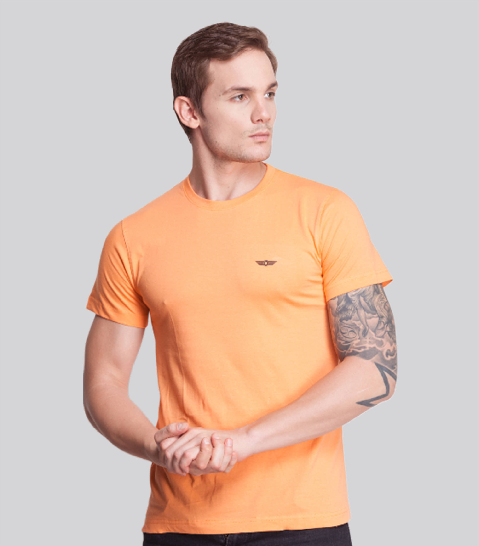 Force NXT Pack of 1 Cotton Regular Fit Men's T-Shirt ( Orange ) Force NXT Pack of 1 Cotton Regular Fit Men's T-Shirt ( Orange )