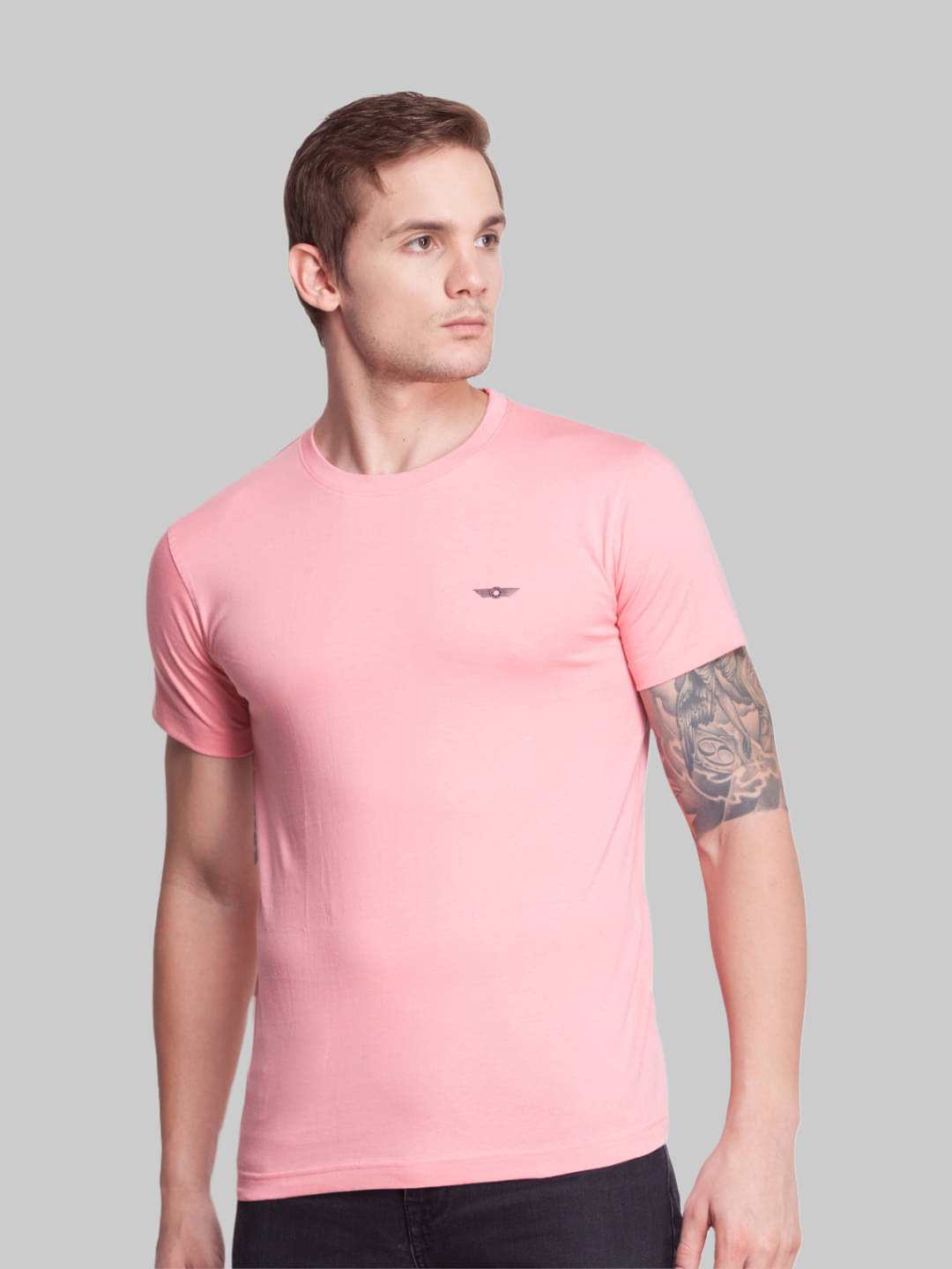 Force NXT Pack of 1 Cotton Regular Fit Men's T-Shirt ( Pink ) Force NXT Pack of 1 Cotton Regular Fit Men's T-Shirt ( Pink )