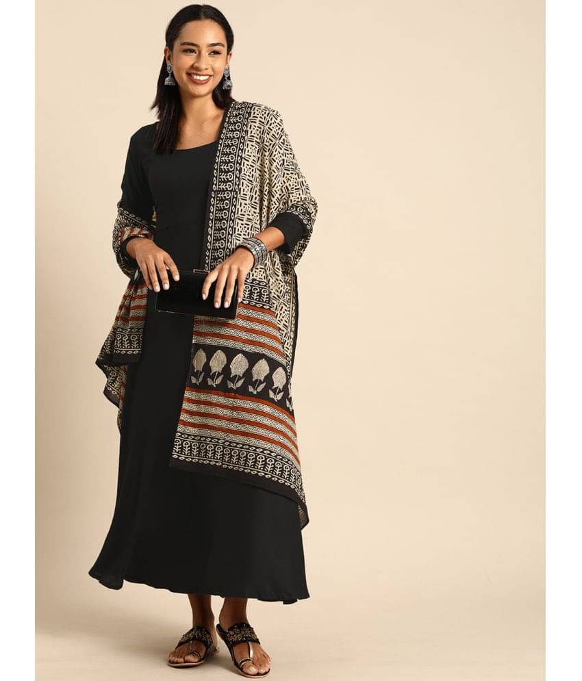     			Janasya - Black Rayon Women's A-line Kurti ( Pack of 1 )