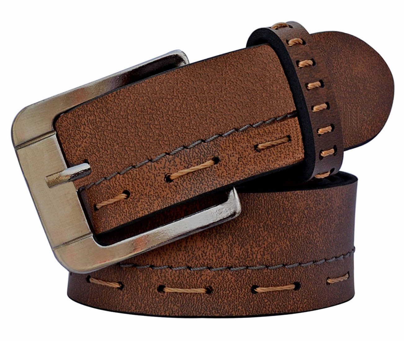     			Loopa - Brown Synthetic Men's Casual Belt ( Pack of 1 )