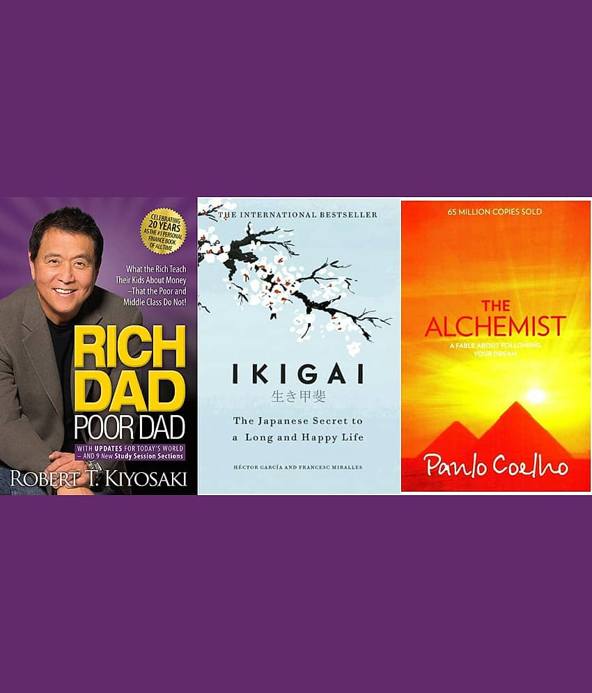 Rich Dad Poor Dad + Ikigai+ Alchemist (Paperback) By Robert T. Kiyosaki, Garcia Hector,Paulo Coelho - Stationery | Buy online on ZillyBuy