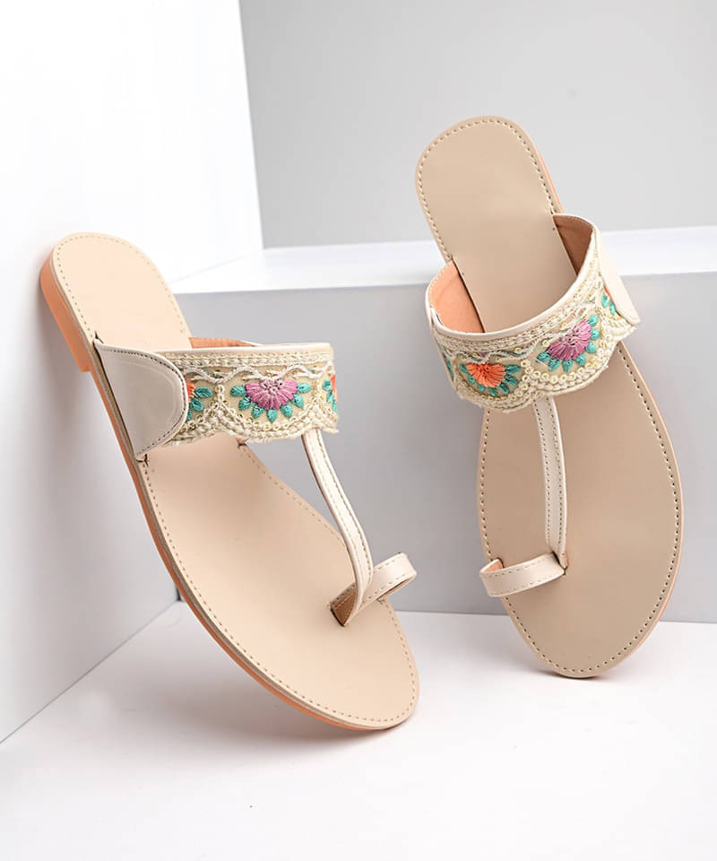     			Shoetopia Beige Women's Flats