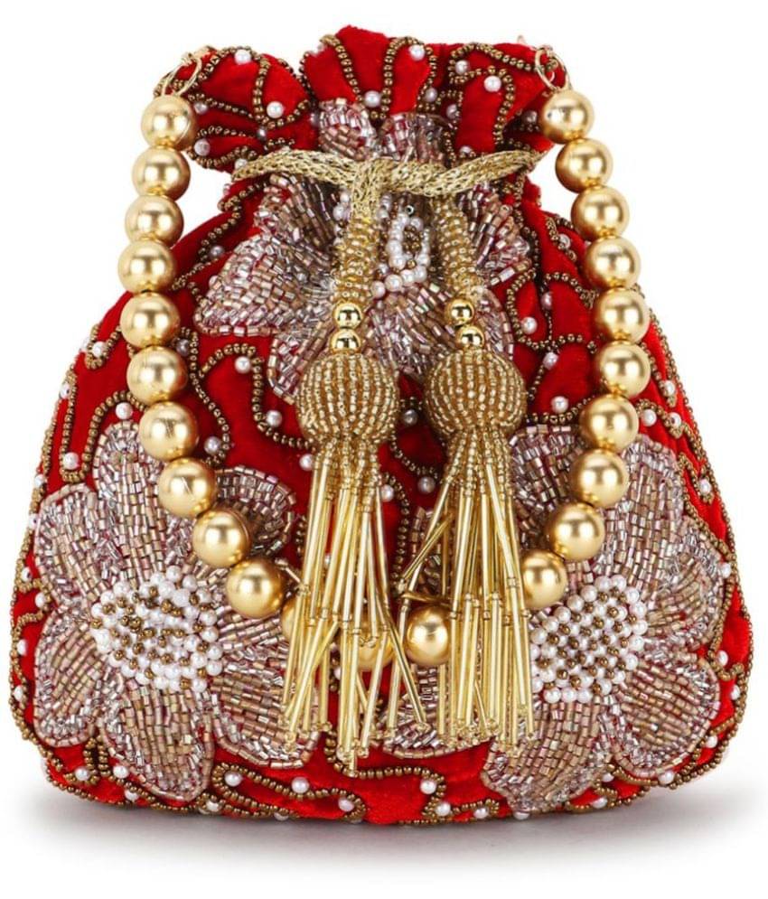     			Anekaant - Red Velvet Potli
