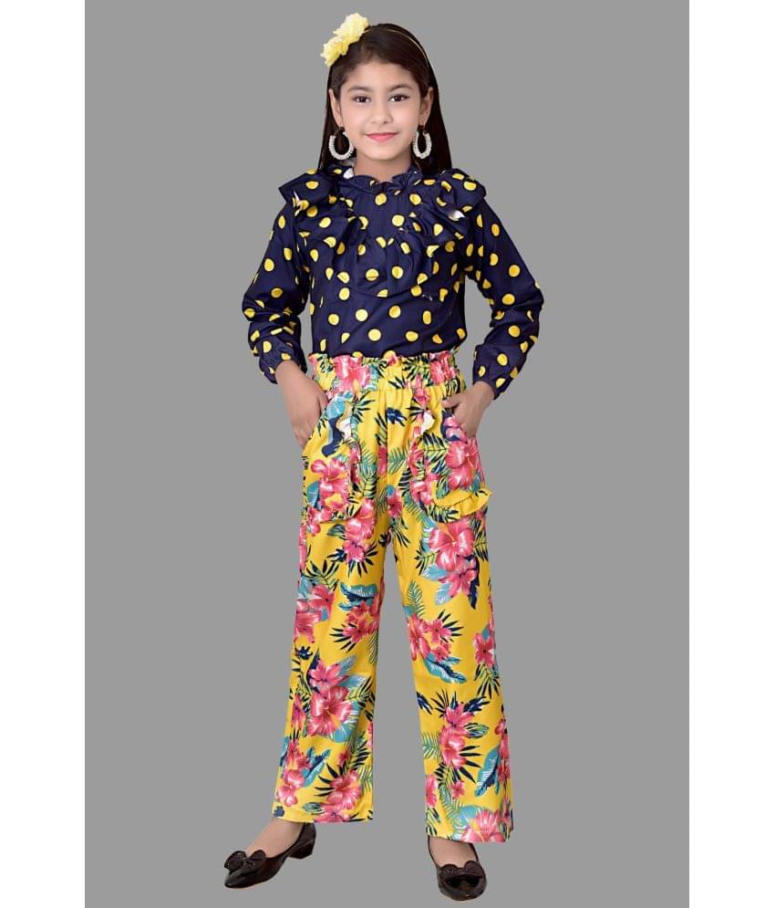     			Arshia Fashions Pack of 1 Girls Cotton Blend Top With Pants ( Blue )