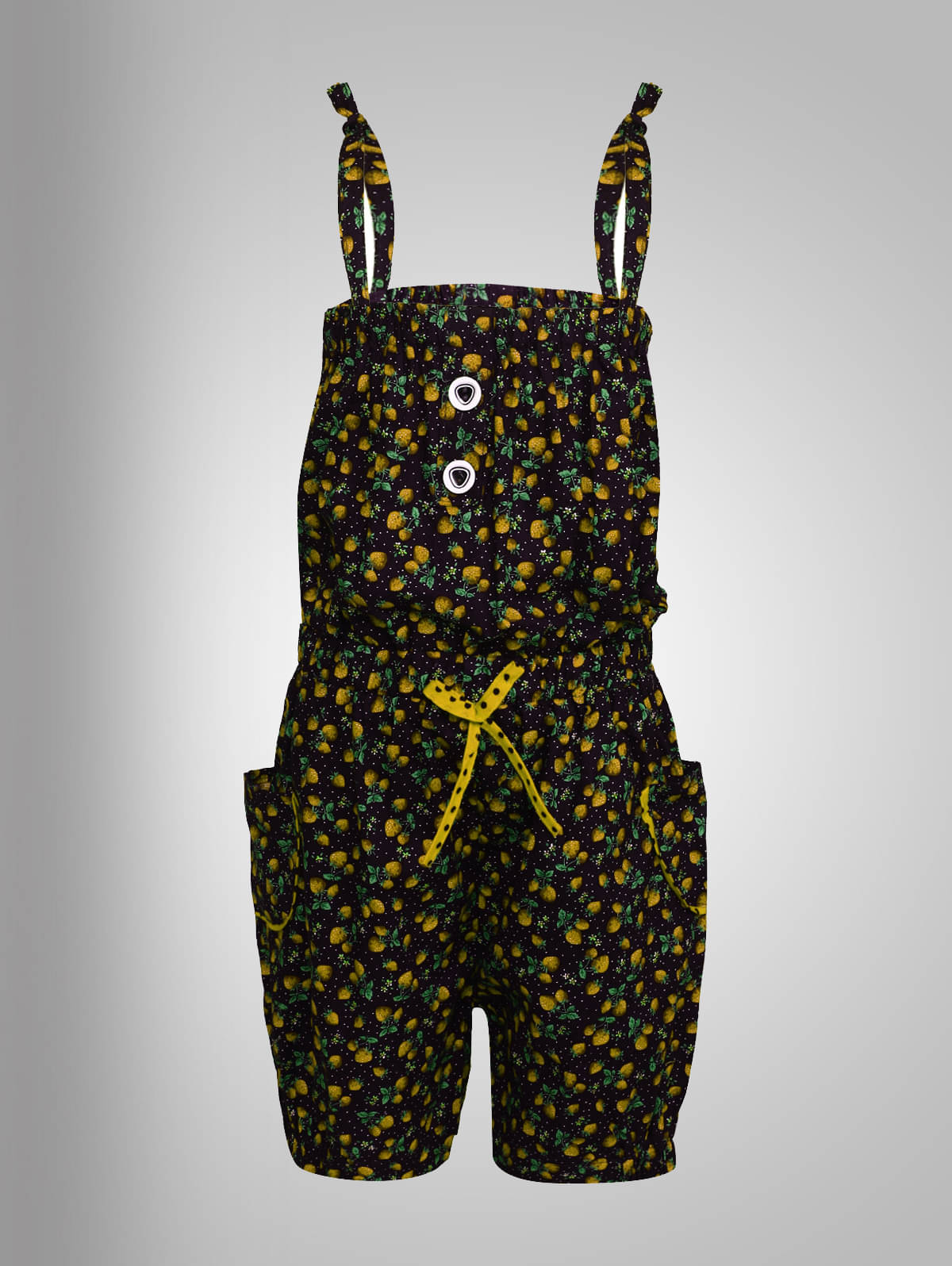 Arshia Fashions Girls Cotton Blend Jumpsuit ( Pack of 1 , Yellow )     			Arshia Fashions Girls Cotton Blend Jumpsuit ( Pack of 1 , Yellow )