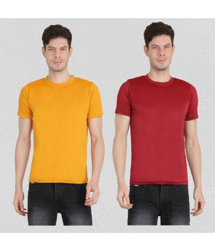    			Ben Toi Pack of 2 Polyester Regular Fit Men's T-Shirt ( Maroon )
