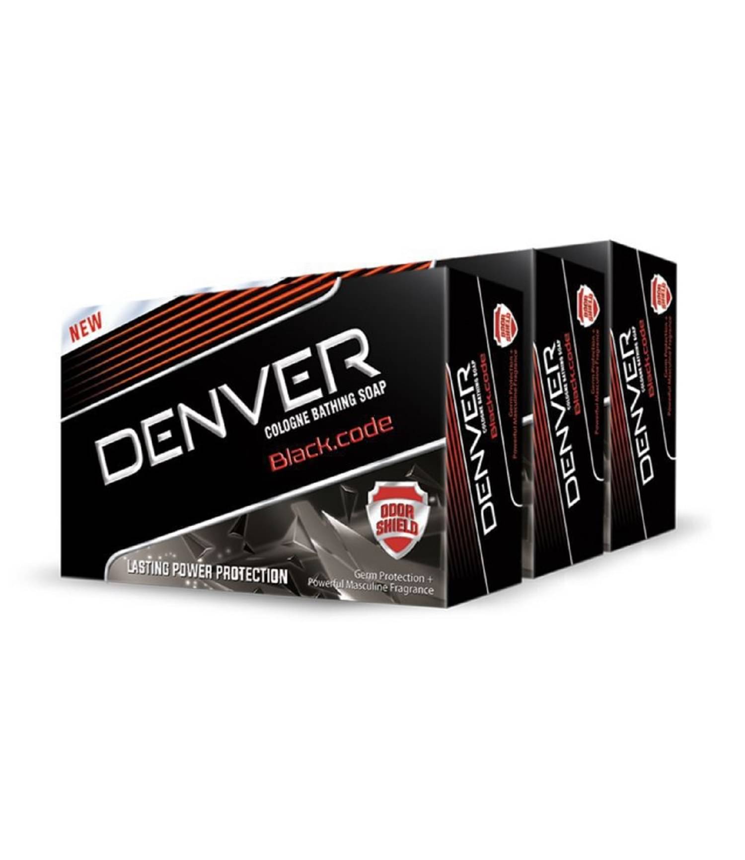     			Denver Black Code Soap For Men - 125GM Each (Pack of3)