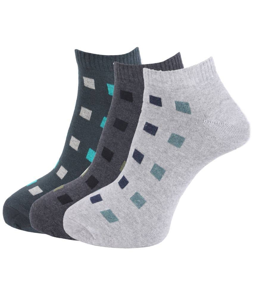 Dollar Socks - Cotton Men's Self Design Multicolor Ankle Length Socks ( Pack of 3 ) - Socks | Buy online on ZillyBuy