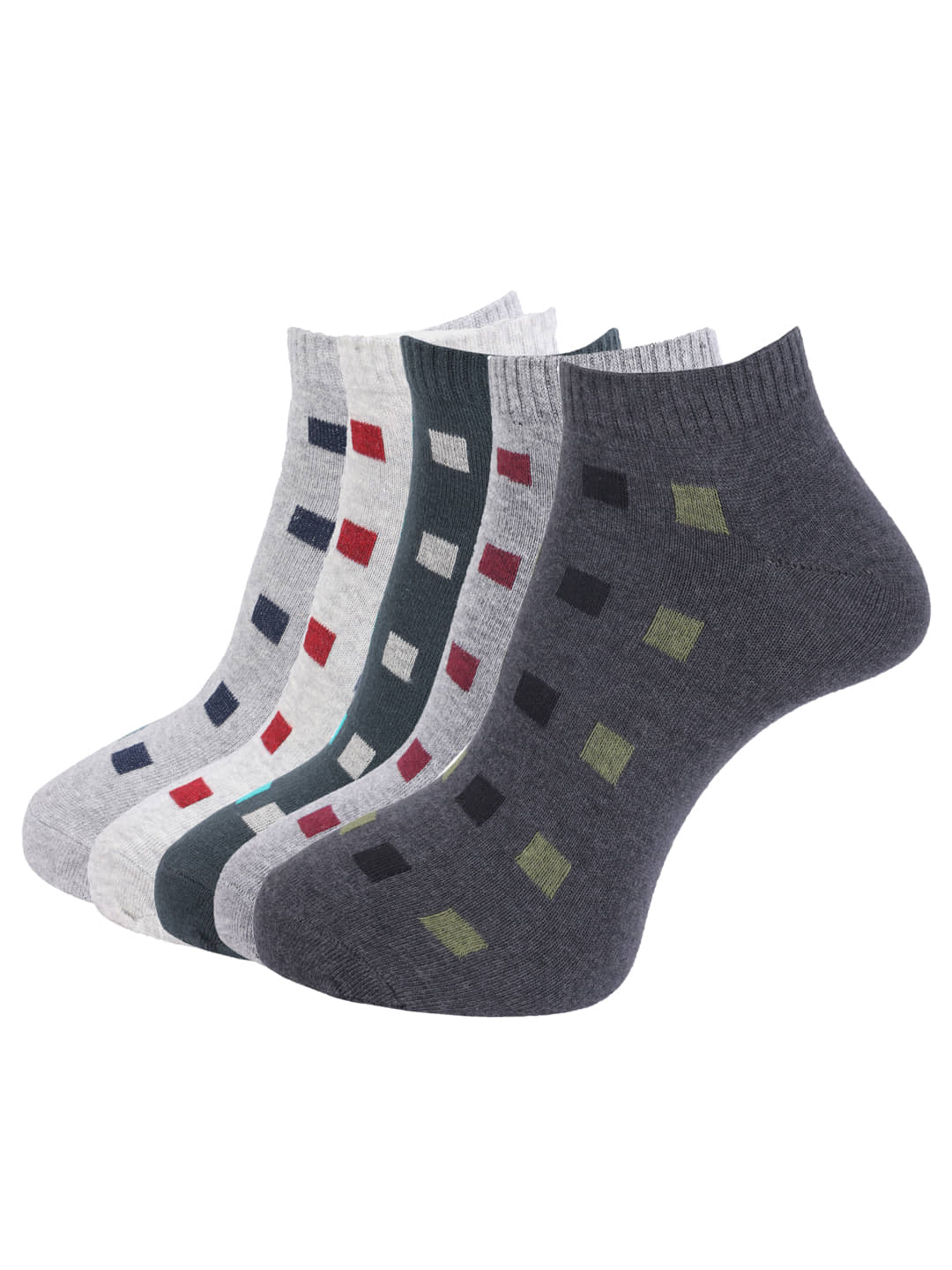Dollar Socks - Cotton Men's Printed Multicolor Ankle Length Socks ( Pack of 5 ) - Socks | Buy online on ZillyBuy