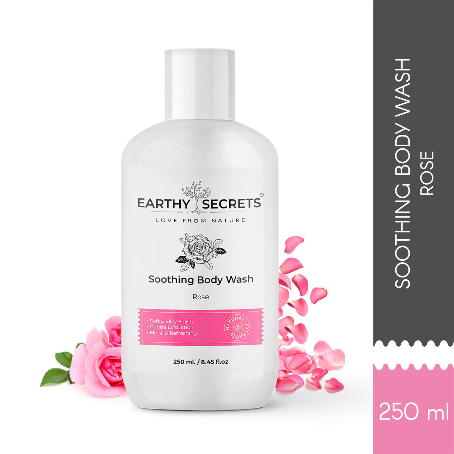 EARTHY SECRETS  Rose Nourishing  Body Wash 250 mL