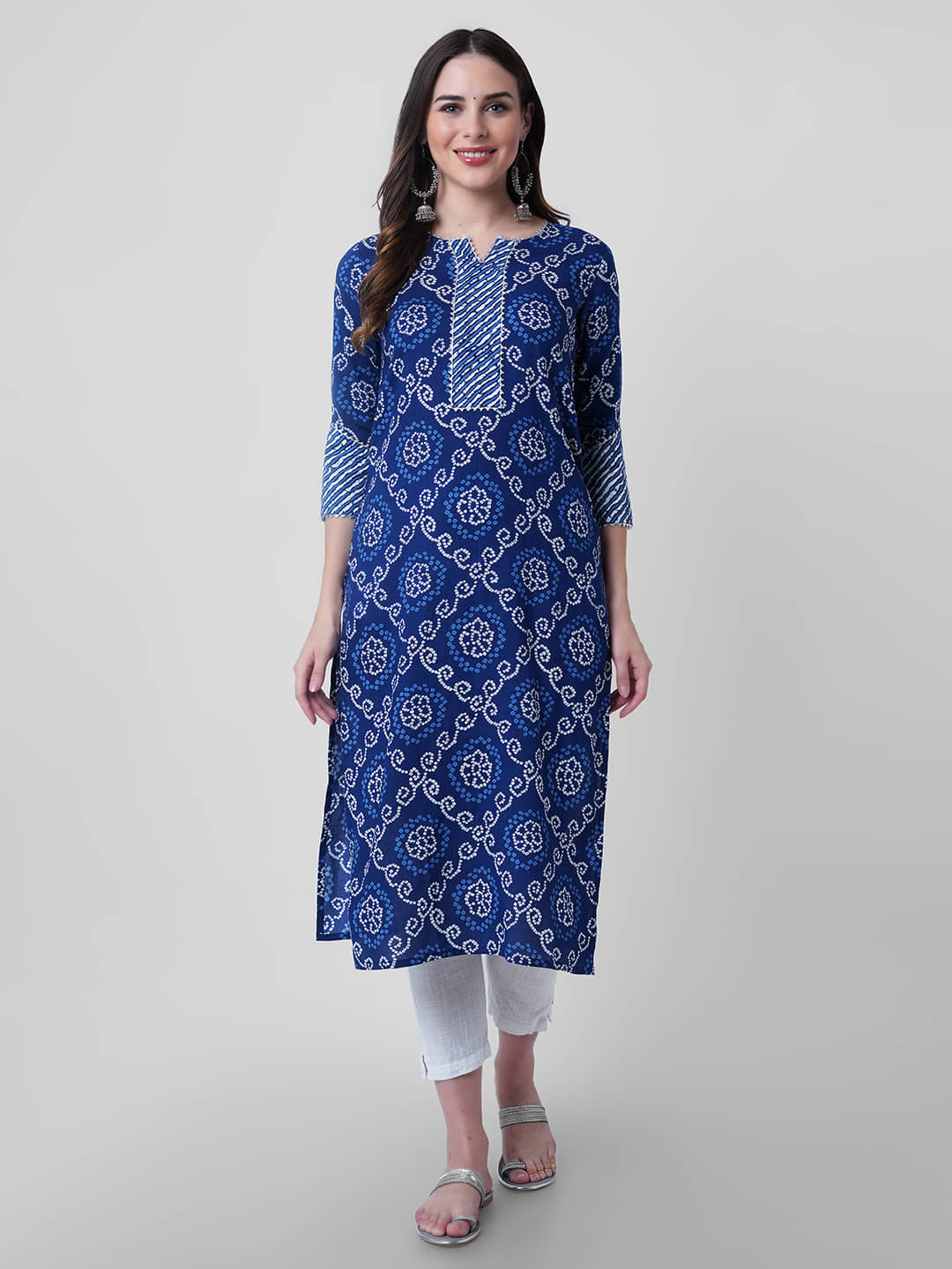 GOD BLESS - Blue Rayon Women's Straight Kurti ( Pack of 1 ) - Kurtis, Tunics | Buy online on ZillyBuy