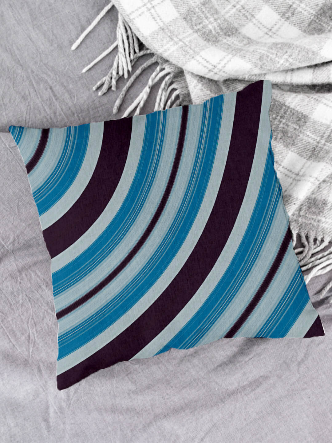 Houzzcode - Water Repellent Blue Polyester Pillow Covers 40x40x3 ( Pack of 1 ) Houzzcode - Water Repellent Blue Polyester Pillow Covers 40x40x3 ( Pack of 1 )