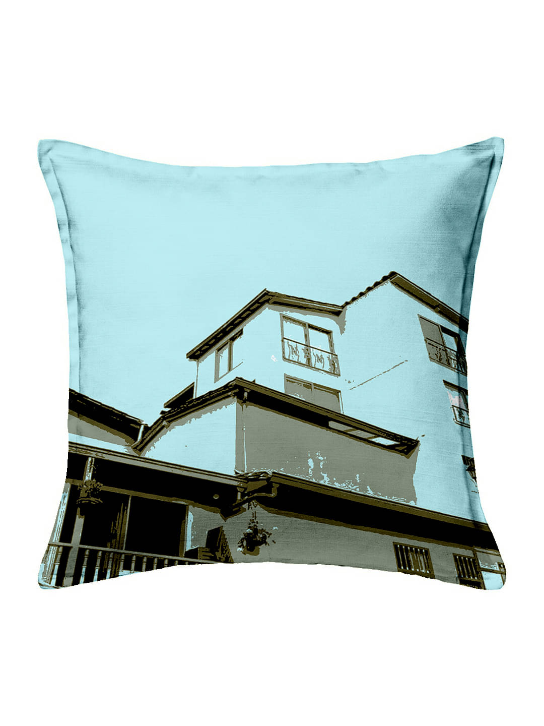 Houzzcode - Water Repellent Blue Polyester Pillow Covers 40x40x3 ( Pack of 1 )     			Houzzcode - Water Repellent Blue Polyester Pillow Covers 40x40x3 ( Pack of 1 )