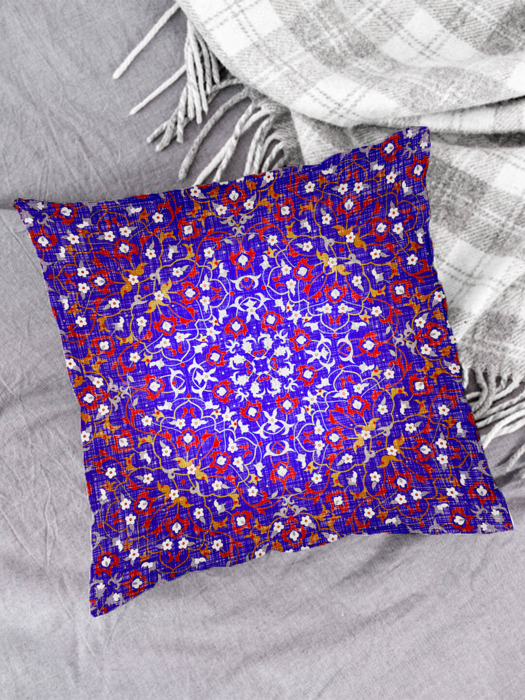Houzzcode - Water Repellent Blue Polyester Pillow Covers 40x40x3 ( Pack of 1 ) Houzzcode - Water Repellent Blue Polyester Pillow Covers 40x40x3 ( Pack of 1 )