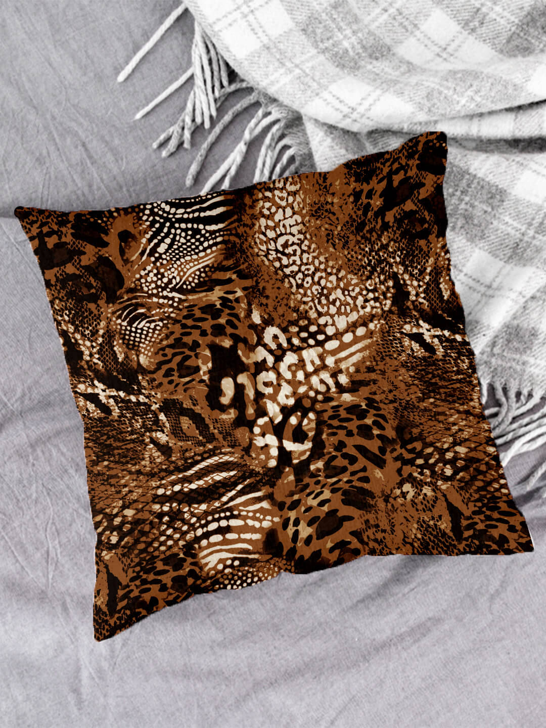 Houzzcode - Water Repellent Brown Polyester Pillow Covers 40x40x3 ( Pack of 1 ) Houzzcode - Water Repellent Brown Polyester Pillow Covers 40x40x3 ( Pack of 1 )