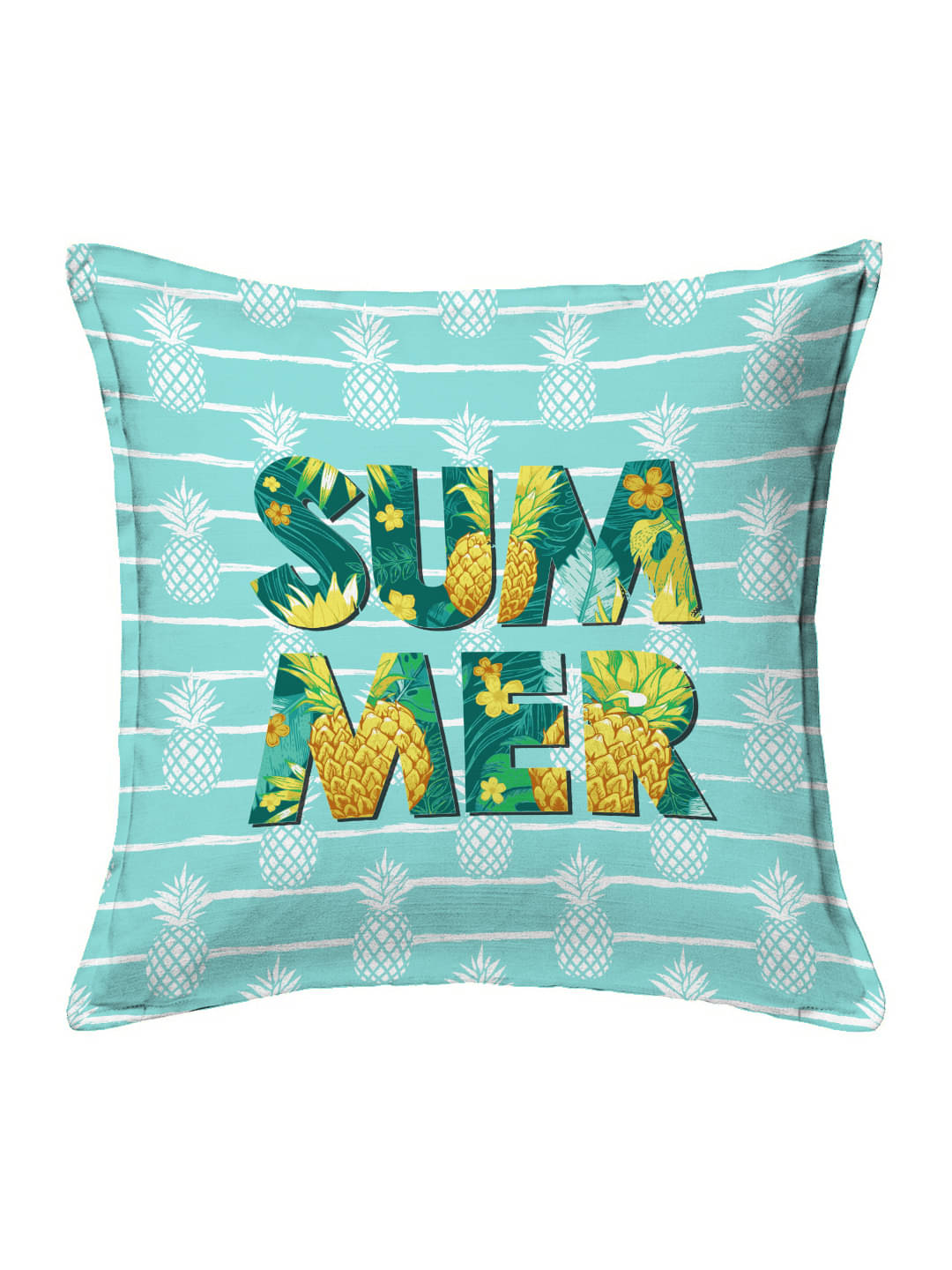 Houzzcode - Water Repellent Green Polyester Pillow Covers 40x40x3 ( Pack of 1 ) Houzzcode - Water Repellent Green Polyester Pillow Covers 40x40x3 ( Pack of 1 )