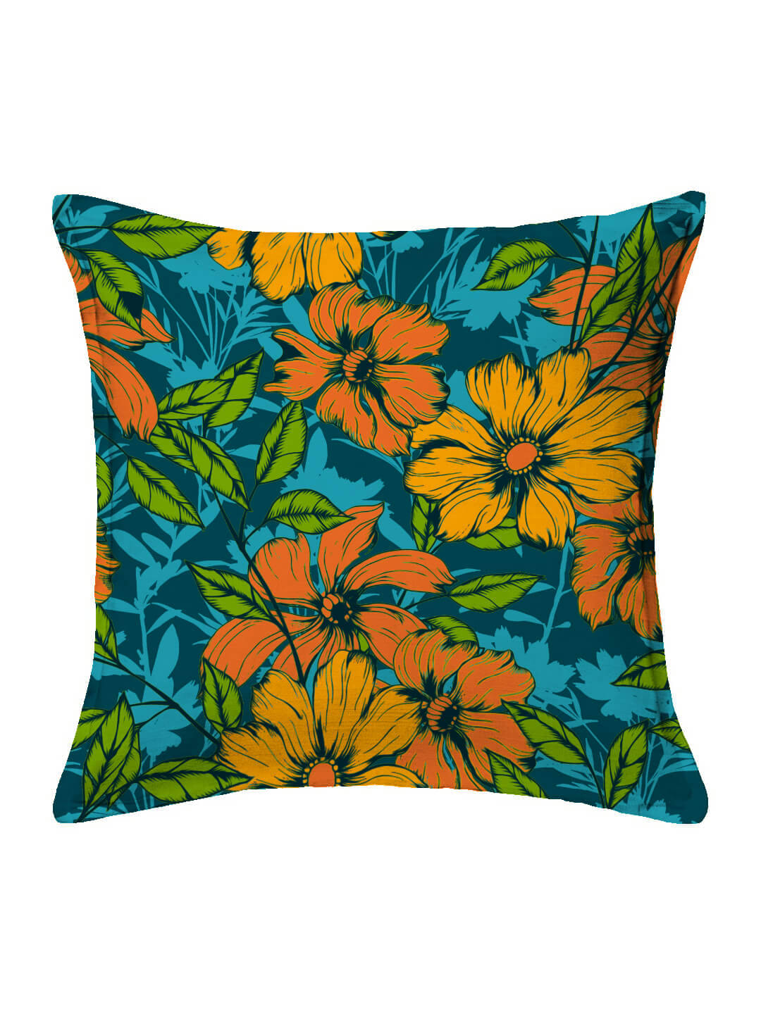     			Houzzcode - Water Repellent Green Polyester Pillow Covers 40x40x3 ( Pack of 1 )