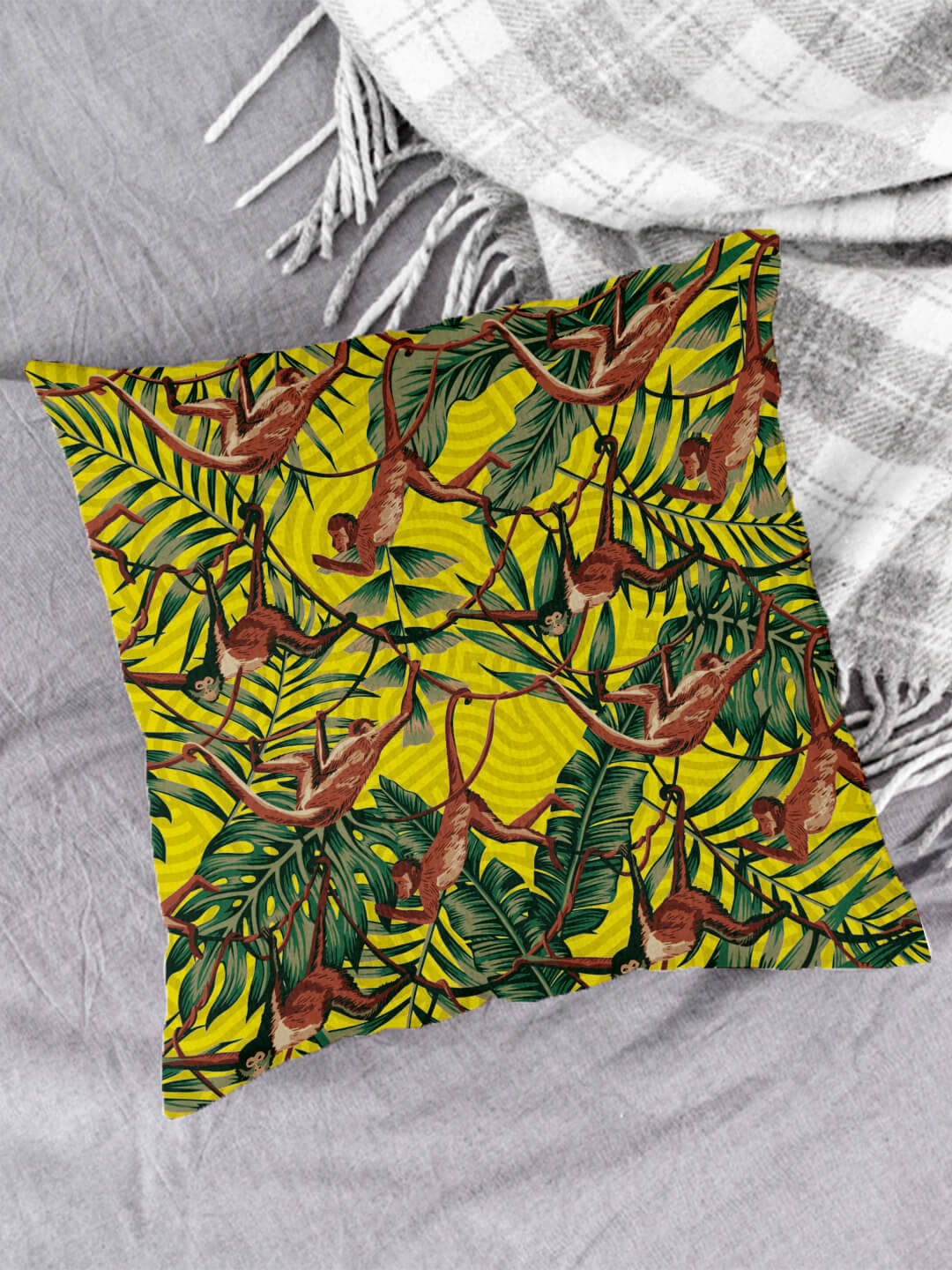    			Houzzcode - Water Repellent Green Polyester Pillow Covers 40x40x3 ( Pack of 1 )