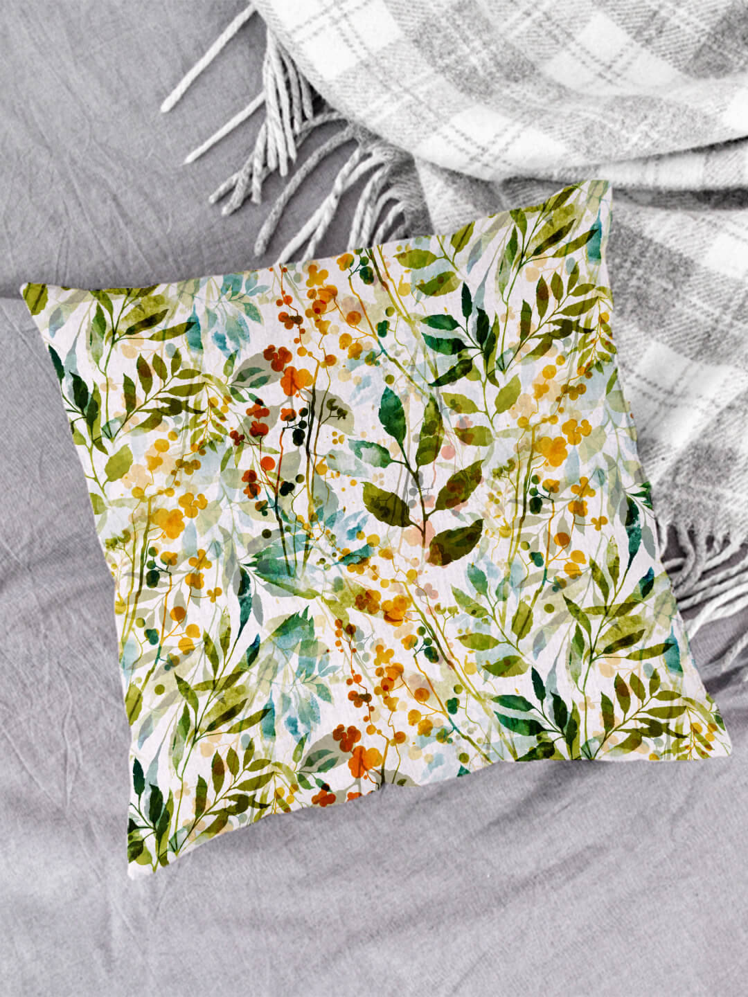 Houzzcode - Water Repellent Green Polyester Pillow Covers 40x40x3 ( Pack of 1 ) Houzzcode - Water Repellent Green Polyester Pillow Covers 40x40x3 ( Pack of 1 )