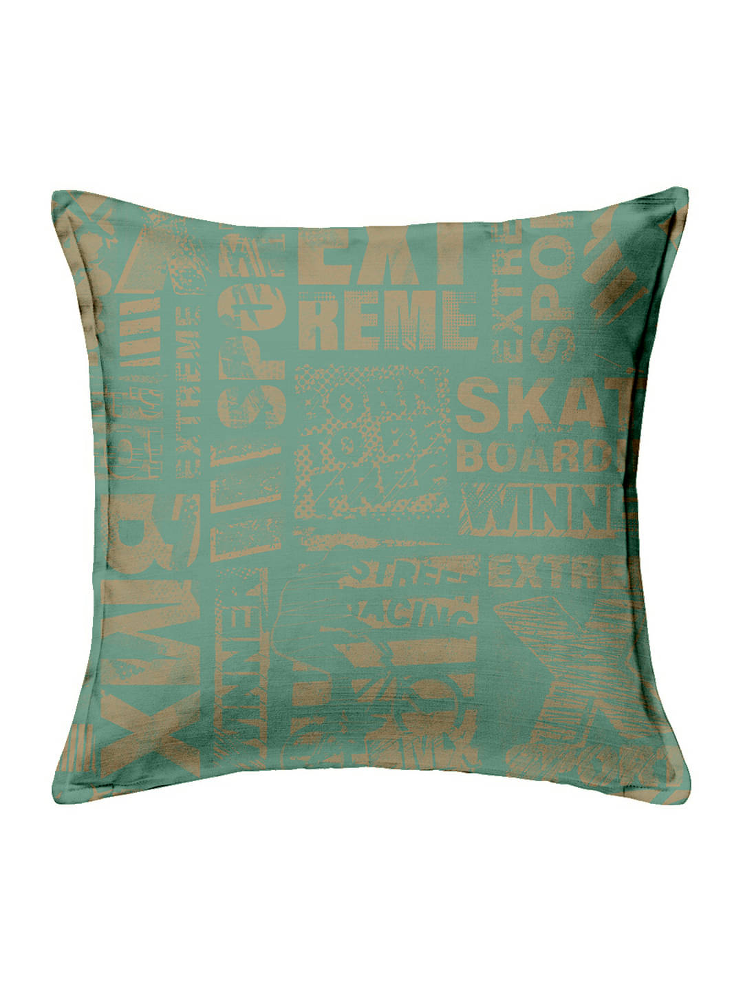 Houzzcode - Water Repellent Green Polyester Pillow Covers 40x40x3 ( Pack of 1 ) Houzzcode - Water Repellent Green Polyester Pillow Covers 40x40x3 ( Pack of 1 )